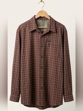 Columbia Lightweight Flannel Zip Pocket Size XL